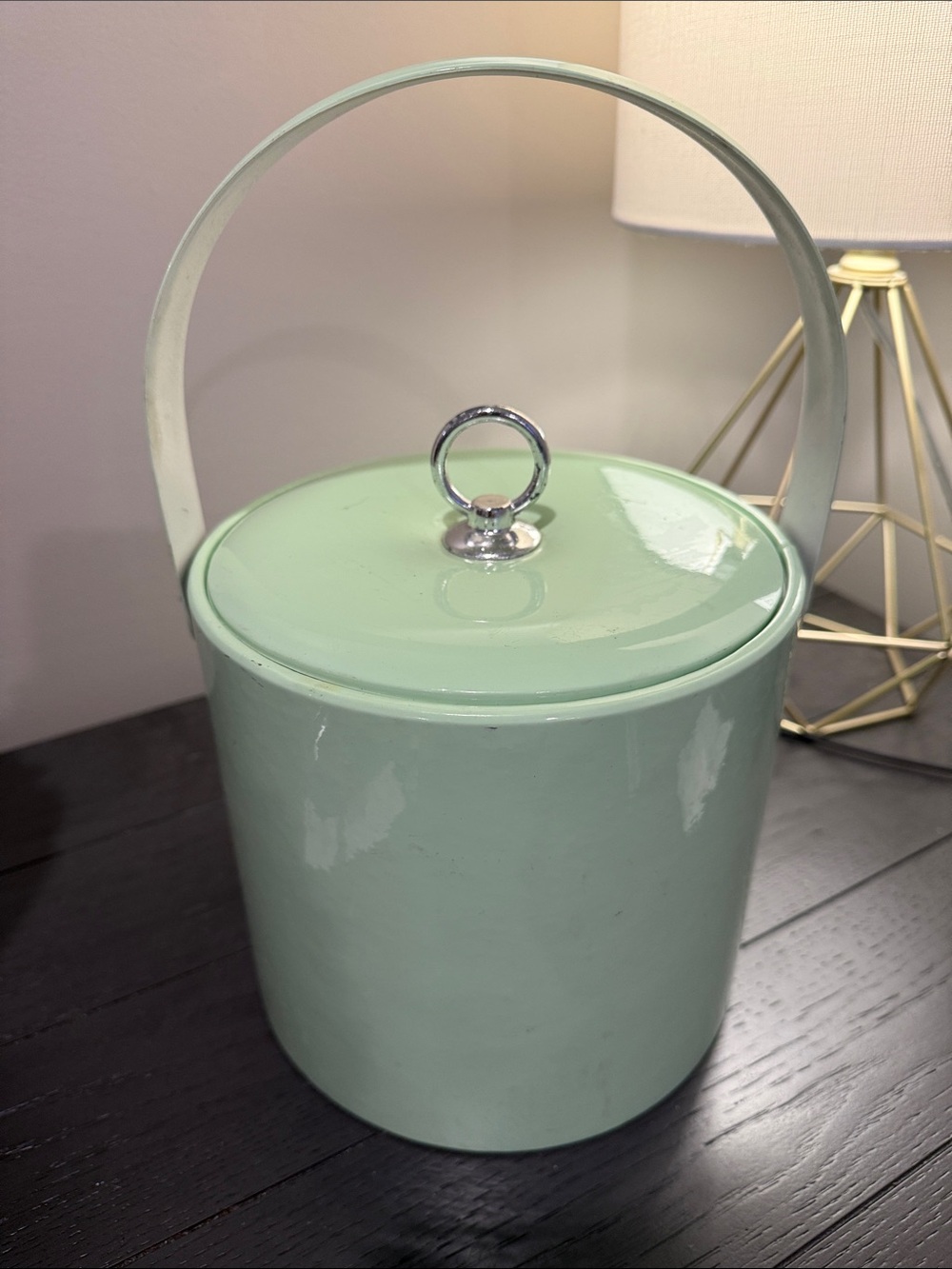 Vintage Georges USA Briard Mint Green Ice Bucket‎